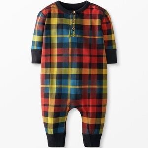 Hanna Andersson Plaid Romper 70cm